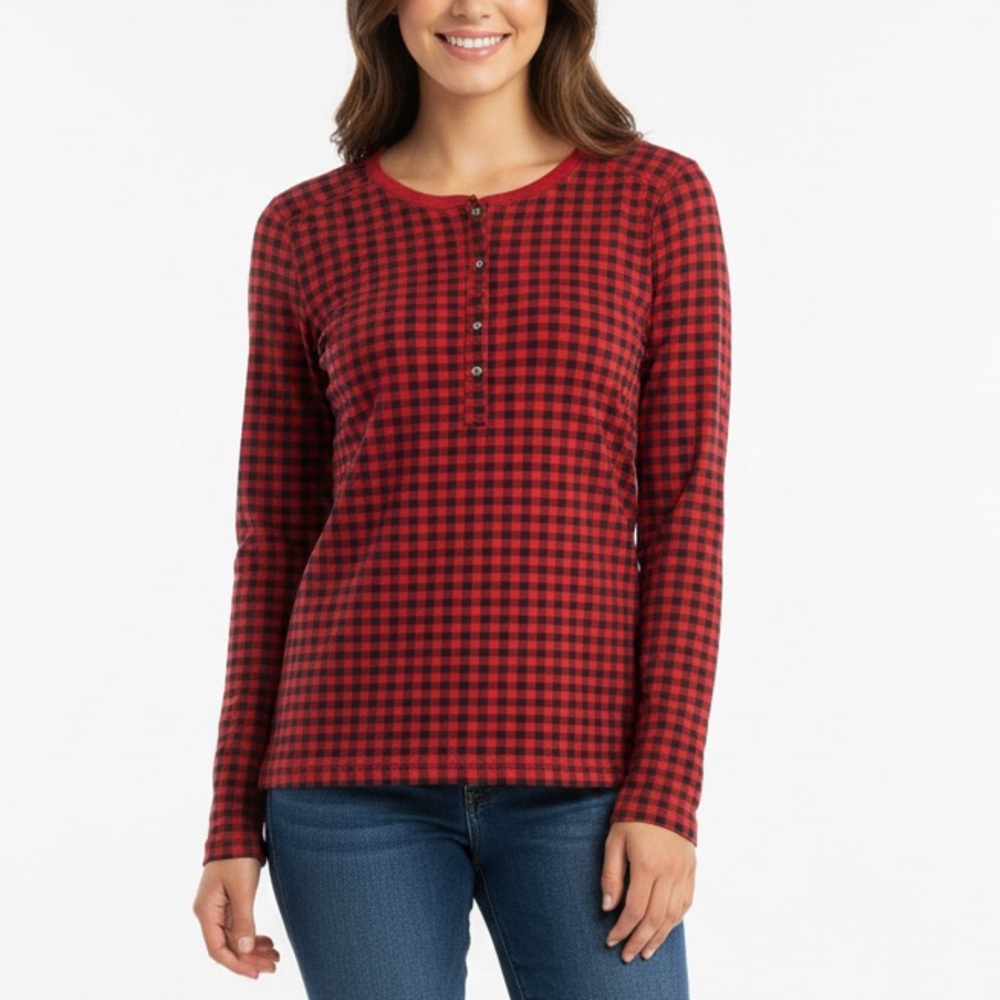 Chaps Red Long Sleeve Shirt